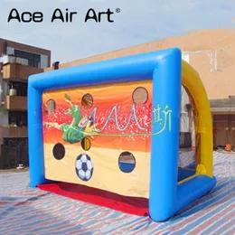 Outdoor interactive inflatable soccer shoot out game yard shooting door soccer kick games for sale