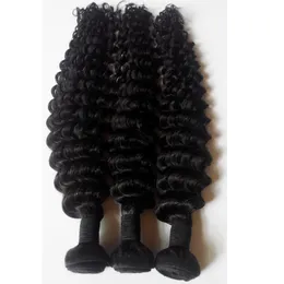 Peruvian Malaysian Brazilian human Hair Weft Natural black 830inch Deep wave Unprocessed European Indian remy hair extensions 4pc8070327