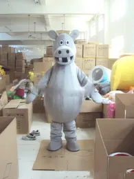 2018 Gorąca Sprzedaż Szary Hipopotam Maskotki Kostium Dla Dorosłych Boże Narodzenie Halloween Strój Fancy Dress Garnitur Darmowa Wysyłka