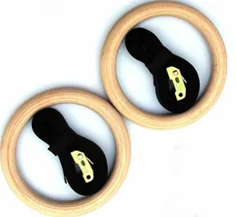 High Quality Wooden 28mm Exercise Fitness Gymnastic Rings Gym Exercise Crossfit Pull Muscle Ups Free Shipping