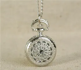 Großhandel 50 teile/los Spinnweben hohl Zifferblatt Anhänger Halskette Kette Quarz Fall Diamater 2,5 CM Taschenuhr PW093