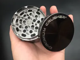 Commercio all'ingrosso grinder 2.5 pollici 4Layer CHROMIUM CRUSHER smerigliatrice diamante erba tabacco grinder Metallo zicn Lega fumare erba secca Grinders