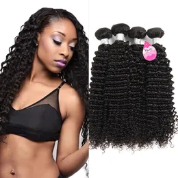 10A Brazilian Curly Hair Weave 4 Bundles Indian Malaysian Mongolian Kinky Curly Hair Unprocessed Curly Weave Human Hair Extensions