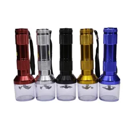 Flashlight type automatic smoke grinder aluminum alloy lapping cigarette