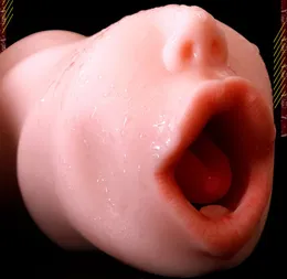 Sexspielzeug Massagegerät Deep Throat Blowjob Männlicher Masturbator Künstlicher realistischer Mund Weiche Zähne Zunge Oralsex Männer Masturbation Cup Pussy Pocket Erwachsene Spielzeug