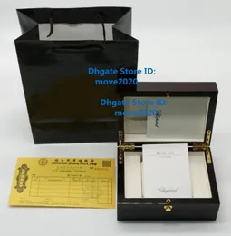 Nowi mężczyźni Moda Kobiety Ladies Wristwatch Boxes Swiss Brand Men Watch Box and Paper for Cchopard Zegarki