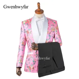 2019 Najnowsze Płaszcz Pant Design Classic Flower Wedding Garnitury dla mężczyzn Najlepszy człowiek Blazer Groom Suit Smoking Prom Party Garnitury