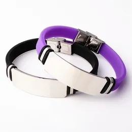 Bästa Design Hot Sale 2pcs / set Fashion Rostfritt stål Charm Armband Multi-Color Silikon Fotboll Bracelet Bangle