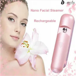 Pink Portable Nano Face Mister Spray Handy Skin Facial Mist Steamer For Eyelashes USB Rechargeable Moisturizing Beauty Equipment