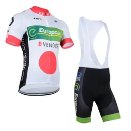 Pantaloncini con bretelle in jersey manica corta ciclismo EUROPCRA set Vendita calda estate MTB 3D Gel Pad Abbigliamento bici Sportswear U40901