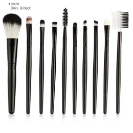 10pcs/set professional Makeup Brushesセットアイブラシアイシャドウ眉毛ブラシスポンジファンデーションパウダーコンシーラーブラシMakup Tools