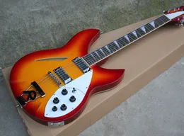 Darmowa dostawa! Hurtownia Niestandardowe pół-Hollow 12 Struny Gitara elektryczna w Cherry Sunburst Rosewood Fretboard White Pickups 180903