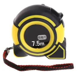 5m 7.5m Retractable Mätning Rostfritt Stål Tape Linjal Slitstarkt Metrisk Rubered Measure Tool