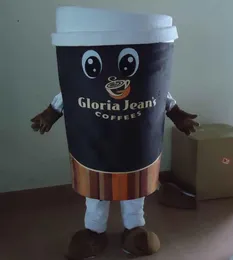 2018 Högkvalitativ god vision och bra ventilation En brun kaffekopp Mascot Cosutme för vuxen att bära