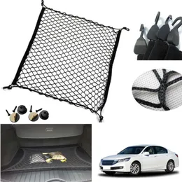 For Honda Accord Car Auto vehicle Black Rear Trunk Cargo Baggage Organizer Storage Nylon Plain Vertical Seat Net