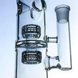 Stereo Matrix Проц Oil Rig Ice пинч Проц стекла Бонг Straight стекла воды Bongs 18.8mm Joint Glass Bong WP296