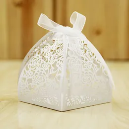 50Pcs Laser Cut Lace Flower Wedding Candy Box Wedding Gift For Guest Wedding Favors And Gifts Birthday Party Decoration