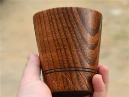 20pcs/lot Wood Beer Cup Natural Wooden Cup Breakfast Beer Milk Drinkware Green Tea Cup B7212