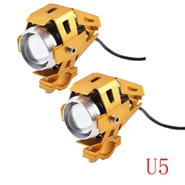 2PCS 10W 12V 3000LM U5 LED Transform Spotlight Motorcykel Strålkastare Aluminiumlegeringsmaterial Hög ljusstyrka Enkel att installera