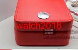 Caixas de relógios de luxo por atacado Nova caixa vermelha quadrada para relógios Livreto Etiquetas de cartão e papéis em inglês