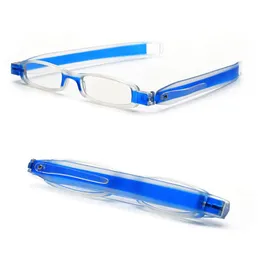 Klassisk Ultra-Light Portable 360 ​​Roterande vikningsbehandlingsglasögon PC Materialglasögon 7 Färger +1,0 till +4,0 Läspengar