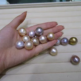 2018 nuove perle fai da te Insolito giallo viola barocco Edison Naturale grande perla 9-12mm perline sciolte di accessori di perle all'ingrosso Spedizione gratuita
