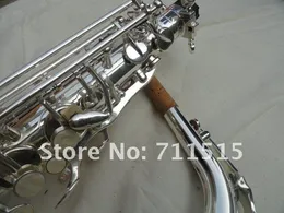 Kopiera musikinstrument Jupiter JAS-567GL ALTO SAXOPHONE E-platt tune yta silverpläterad professionell sax med fall