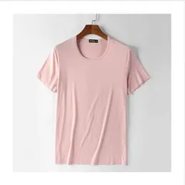 夏の服頑丈なストリートウェアソリッドコットンの竹メンズTシャツのデプレーモードスタイルブランドティーシャツHomme Slim Camiseta