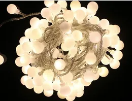20m 200 matt boll varm vit LED-sträng bröllopsfest fairy julljus för heminredning lampa 110v-220v EU-kontakt med svansplugg