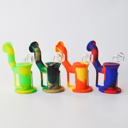 Pipa ad acqua in silicone Bong Oil Rig in silicone con contenitore per olio di cera da 5 ml e banger al quarzo da 4 mm Prezzo di fabbrica di spedizione gratuita