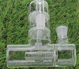 olika stil glas askfångare för glas bong vatten Pipe Reclaim AshCatcher Lacunaris Inline två honungskakor Askfångare i 18mm eller 14mm