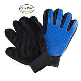 Gentle Deshedding Mitt Pet Grooming Glove Efficient Pet Brush Gloves For Cats Dogs Horse One Pair Enhanced Five Finger Design Massage Tool