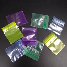 Sacchetti di imballaggio in plastica verde giallo blu rosa blu rosa Poly Opp Pacchetti di vendita al dettaglio PVC Borsa per imballaggi di gioielli