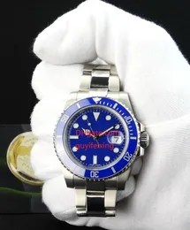Fornecedor de fábrica Homens de luxo Relógios 40mm 116619 Sapphire Blue Dial Dial Cerâmica Bolandagem Calendário Relógios de Mecânica Mecânica Mecânica