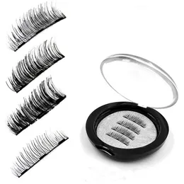 2018 Nowe magnetyczne fałszywe rzęsy z 3 magnesami Handmade 3D Magnet Lashes Eye Lashes Makeup Kit