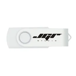 Wholesale 50pcs 128Mb USB 2.0フラッシュドライブプリントカスタムロゴメタルスイベル刻印PCのマッカーペンドライブ用のメモリースティック