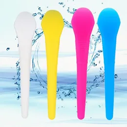 Sponge Brush Sili-cone brush Handle face Mask Spoon Foundation White Pink Skin Care Brushes fast shipping F1371