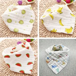 Baby Bibs Gaze of Cartoon Cotton Burp Cloths Slobber Mjuka och andningsbara bibs 30st / lot t2i046