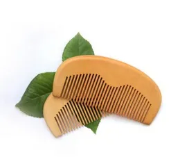 Customized Engraved Your Natural Peach Wooden Comb Beard Comb Pocket Comb 11.5*5.5*1cm