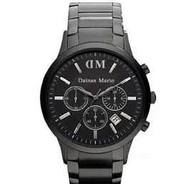 2017 MENS Fashion Classic Chronograph Bunmetal Ion Steel Black Men's Watch AR2453 AR2460 AR2461 Oryginalne Box236J