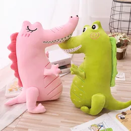 Free Shipping Cartoon Tooth Decay Crocodile Stuffed Plush Toy Soft Crocodiles Pillows Sleeping Cushion Children Adult Toys