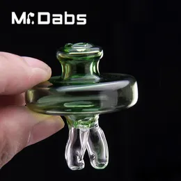 Glas kolhydratlock Dual riktningslock rökningstillbehör för 25 mm od kvarts banger nagelvattenrör dabber bongs dab oljeriggar