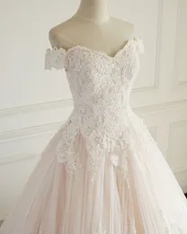 새로운 2021 프린세스 웨딩 드레스 칠면조 흰색 아플리케 핑크 새틴 안에 우아한 신부 가운 플러스 사이즈 250e