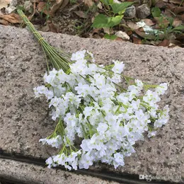 Kreatywny Sztuczne Kwiaty Bridal Bukiet Żywe Fałszywe Gwiaździste Gypsophila Symulacja Kwiat Dekoracje Ślubne Biały Fioletowy Wysokiej Jakości 2mx A