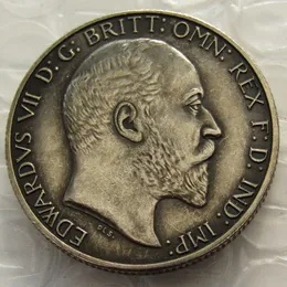 Storbritannien 1902 King Edward VII Silver Florin Copy Coin Hem Dekoration Tillbehör