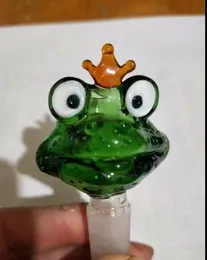 Color frog glass foam head Glass Bbong Wwater Pipe Titanium nail grinder, Glass Bubblers For Smoking Pipe Mix Colors