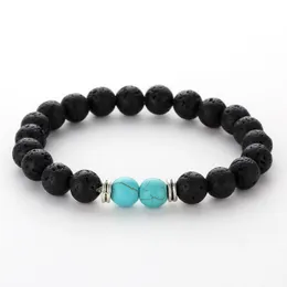 20styles 8mm Natural Black Lava Stone Beads Bracelet DIY volcano Rock Essential Oil Diffuser Bracelet for women men Jewelry