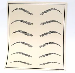 10pcs cosméticos maquiagem permanente sobrancelha tatuagem prática de pele de sobrancelha falsa sobrancelha tatuagem de tatuagem pele para microblading