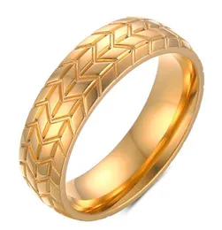 Ring-Muster-Edelstahl-Ehering des Hochzeits-Ring-6mm für Männer und Frauen Größe 7-12 Heißer Verkauf! Hochzeit Engagement Versprechen Band