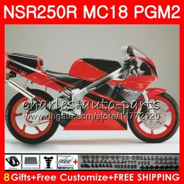 Bodys 레드 블랙 신품 HONDA NSR250R MC16 MC18 PGM2 NS250 88 89 78HM.71 NSR 250 R NSR250 R RR NSR250RR NSR 250R 88 89 1988 1989 Fairing Kit